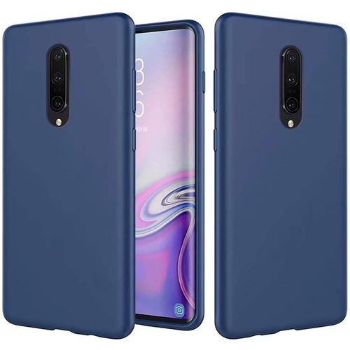 Oneplus 7 Pro Coque Ultra Mince Liquide Pour Gel Doux Microfibre De Caoutchouc Rayure Protecteur Cas(Bleu)