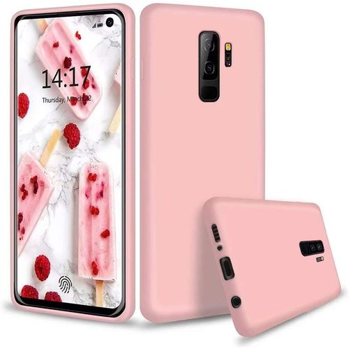 Coque Samsung Galaxy S9 Plus Ultra Fine Liquide Caoutchouc Souple En Gel De Anti-Rayures (Rose)