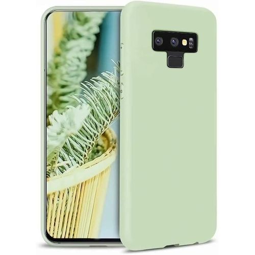 Samsung Galaxy Note 9 Coque Ultra Mince Liquide Pour Gel Doux Microfibre De Caoutchouc Rayure Protecteur Cas(Vert)