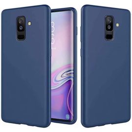 Samsung Galaxy A10 Coque Ultra Mince Liquide Pour Gel Doux Microfibre De Caoutchouc Rayure Protecteur Cas(Bleu)