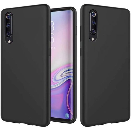 Coque Xiaomi Mi 9 Ultra Fine Liquide Caoutchouc Souple En Gel De Anti-Rayures (Noir)