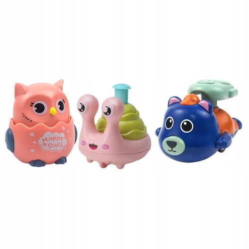 3pcs Véhicules Jouets Pour Enfants Chiffres D'escargot