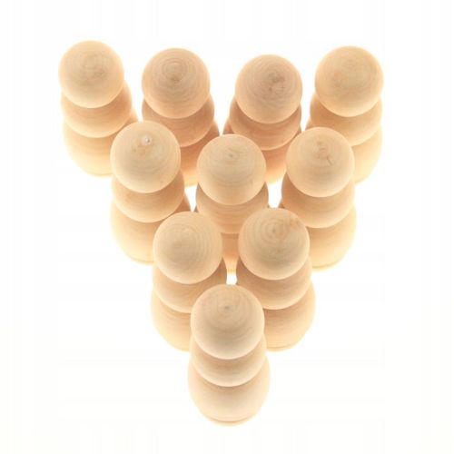 20 Pieces Poupée En Bois Figurine Vierge Peg Poupées
