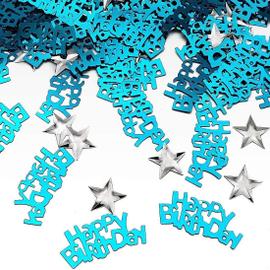 Confettis anniversaire, Confettis HAPPY BIRTHDAY bleu Confettis