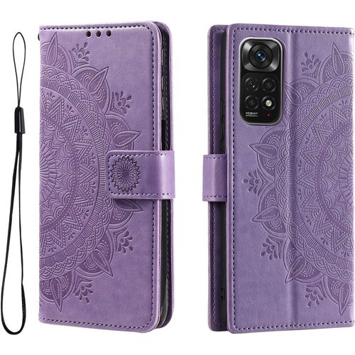 Coque Pour Xiaomi Redmi Note 11 / Note 11s 4g Violet,Premium Flip Case Stand Support Et Carte Slot Xiaomi Redmi Note 11 / Note 11s 4g - Violet