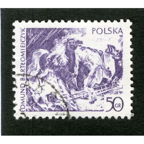 Timbre Oblitéré Polska, Edmund Bartlomiejczyk, 50 Gr