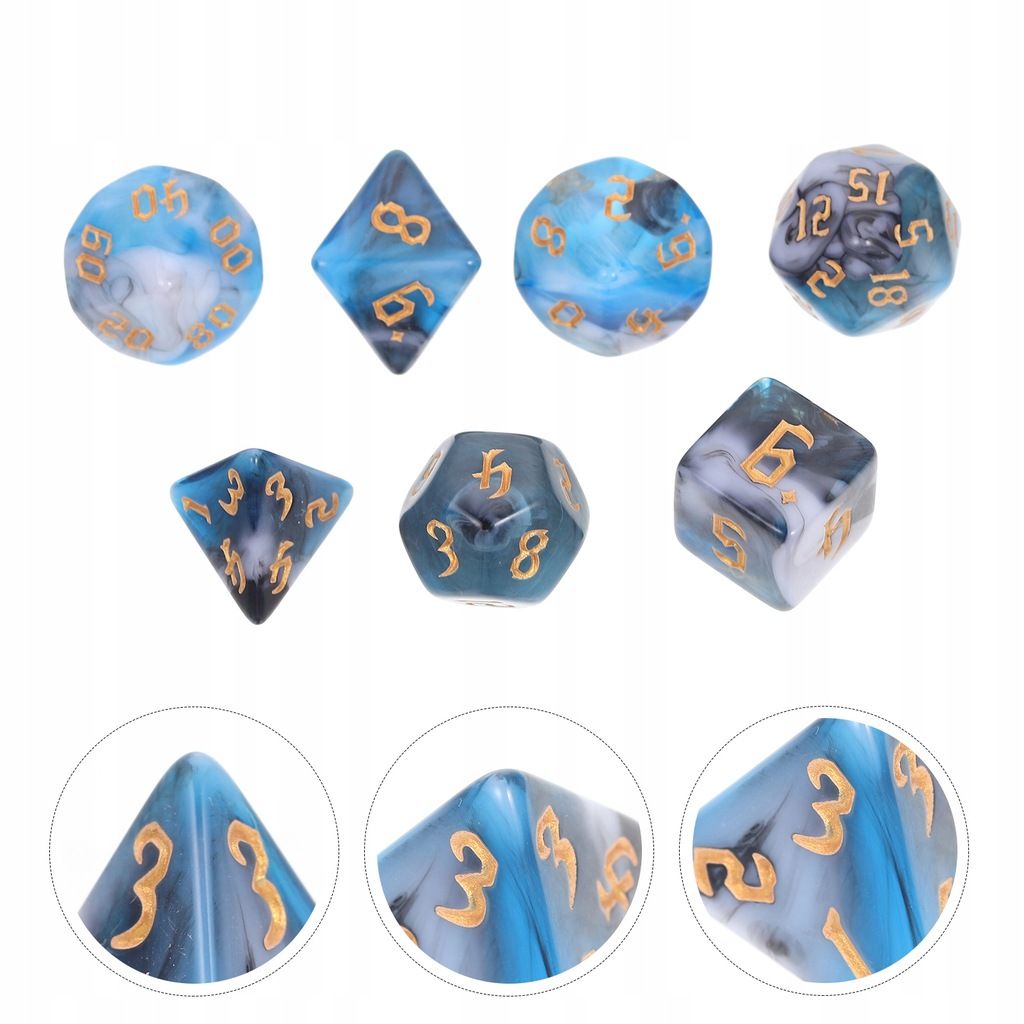 7pcs Ds Multifaces Ds De Jeux De Table - 2