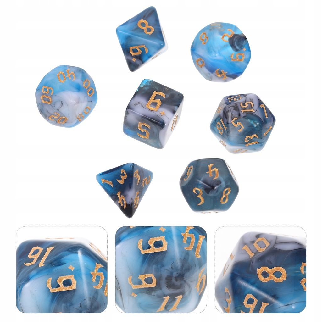 7pcs Ds Multifaces Ds De Jeux De Table - 4