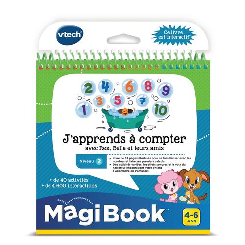 Vtech Magibook - J'apprends A Compter Avec Rex, Bella Et Leurs Amis