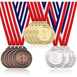 Médailles d'or en Métal pour Gagnant, Lot de 6 Médailles Olympiques Premier  Prix pour Sport, Compétitions et Les Fêtes, Diamètre de 6,4 cm avec Un  Ruban de 81 cm. : : Sports