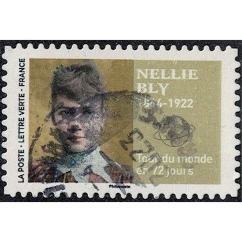 France 2022 Oblitéré Used Grandes Voyageuses Nellie Bly Tour Du Monde En 72 Jours Y&t Fr 2120 Su