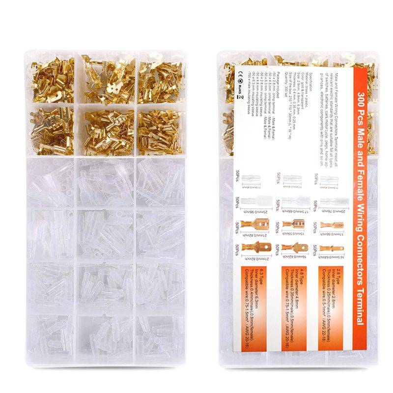 300pcs - Jeu de pinces à sertir 2.8 pièces, pince à sertir les born...