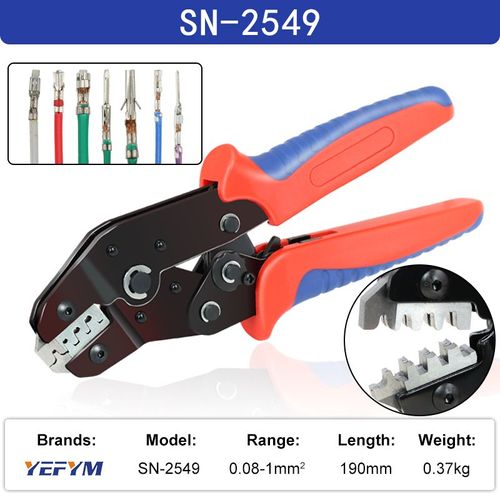SN-2549 - Jeu D'outils D'électricien, Pince À Sertir Pour Tab 2.8 4.8 6.3 Xh2.54 Sm2.5 Dupont 2.54 Bornes De Connecteur De Voiture