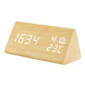 Led Réveil numérique en bois petite horloge de table avec température de  date