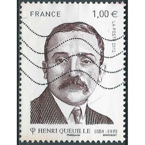 France 2012, Beau Timbre Yvert 4635, Henri Queuille, Homme Politique Français, Ancien Président Du Conseil, Oblitéré, Tbe