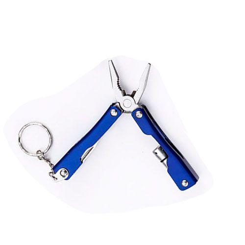 Bleu - Pince multi outils 9 en 1 en acier inoxydable 3CR13, alliage'aluminium canonique, mini équipement de camping en plein air, pince LED