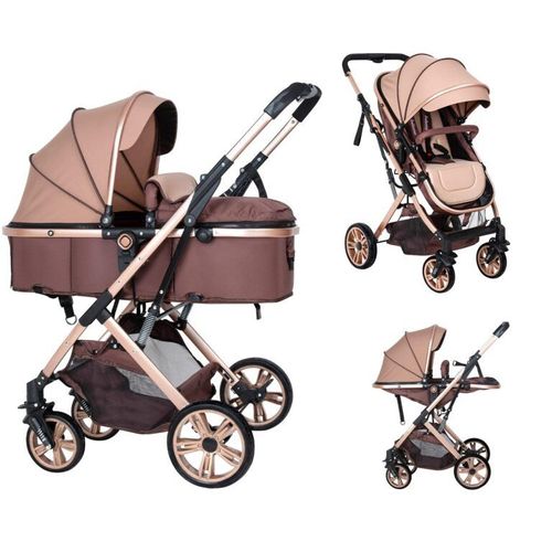 Poussette 2 En 1 Convertible Nouveau-Né Réversible
