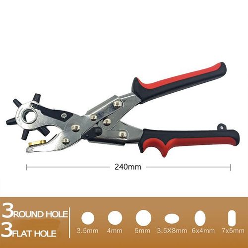 WOZO Pince à poinçonner domestique, perforatrice de ceinture, perforatrice de trou'anneau, pince à quille, pince à ouverture industrielle