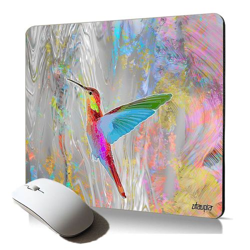 tapis de souris souple colibri oiseau ecologie ergonomique et resistant plumes design animaux fleurs cadeau de noel femme