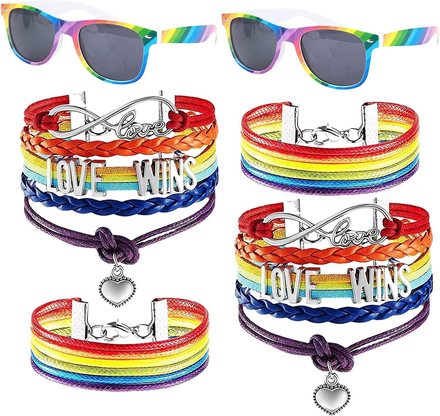 Hommes Femmes Arc-en-ciel Lunettes de soleil Fierté Lunettes de