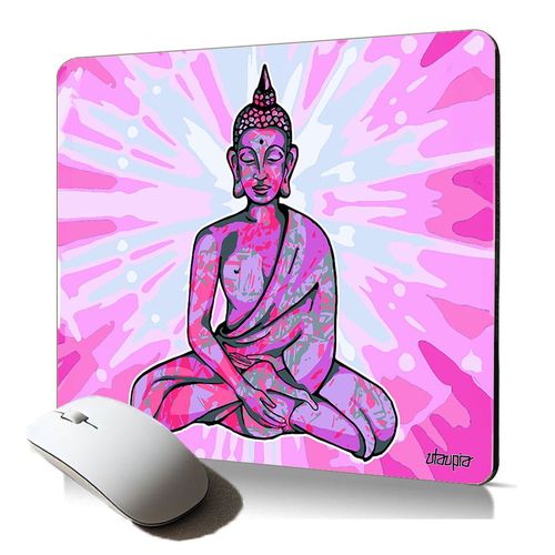 tapis de souris souple bouddha design hindou zen yoga cadeau original motif street art pour professionnel inde asie