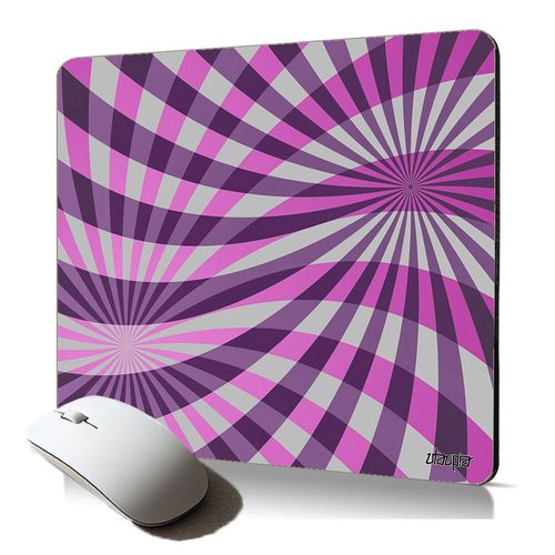 tapis de souris souple illusion d'optique design violet résistant fond dessin geometrique soleil impression unique