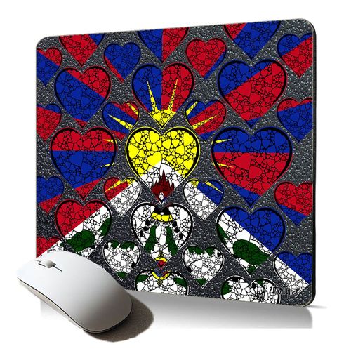 tapis de souris souple drapeau tibet tibetain asie zen bouddhisme flexible ergonomique bouddha I love made in France