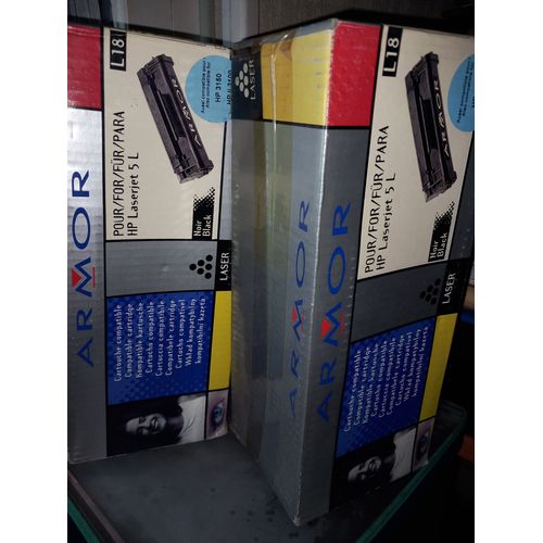 LOT DE 2 CARTOUCHES L18 NOIR POUR HP LASERJET 5L