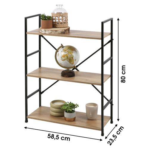 ETAGERE DE RANGEMENT MEUBLE DE RANGEMENT MEUBLE D'ENTRÉE CONSOLE D'ENTRÉE BIBLIOTHEQUE ETAGERE DESIGN ECHELLE LARGE 3 NIVEAUX 58,5X23,5XH80CM