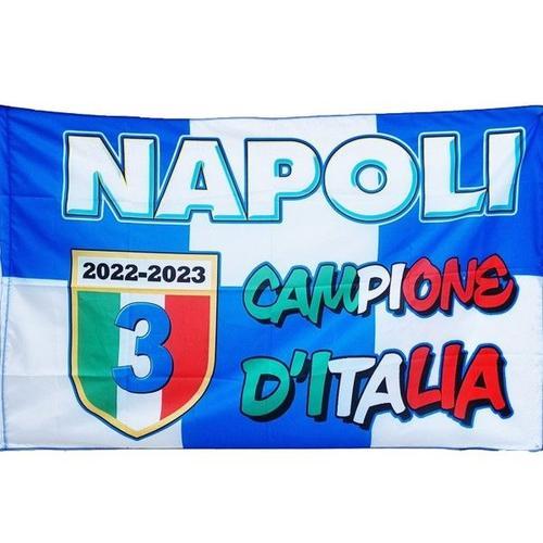 Trade Shop - Drapeau De Célébration Du Troisième Scudetto Calcio Champion D'italie De Naples