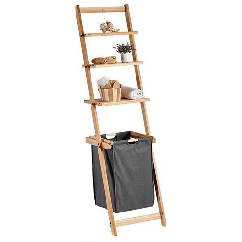 MEUBLE DE SALLE DE BAIN ETAGERE DE SALLE DE BAIN ETAGERE ECHELLE AVEC PANIER ETAGERE FOURRETOUT ETAGERE MURALE ECHELLE DE SALLE DE BAIN 42X36X151CM