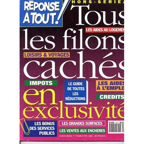 Réponse À Tout ! Hors-Série  N° 06 : Tous Les Filons Cachés