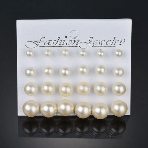 Ensemble De Boucles D'oreilles En Perles Simulées Blanches Pour Femmes,Bijoux D'oreille,Boule D'oreille,Kit De Boucles D'oreilles,Mariage,Nouvelle Mode