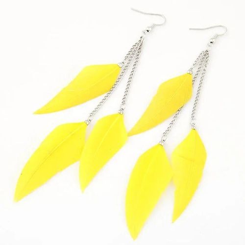 Boucles D'oreilles Longues À Pampilles En Plumes Pour Femmes,Mode Boho,Grand Pendentif,Fête De Mariage,Bague D'oreille,Bijoux Cadeaux,Boucles D'oreilles De Plage