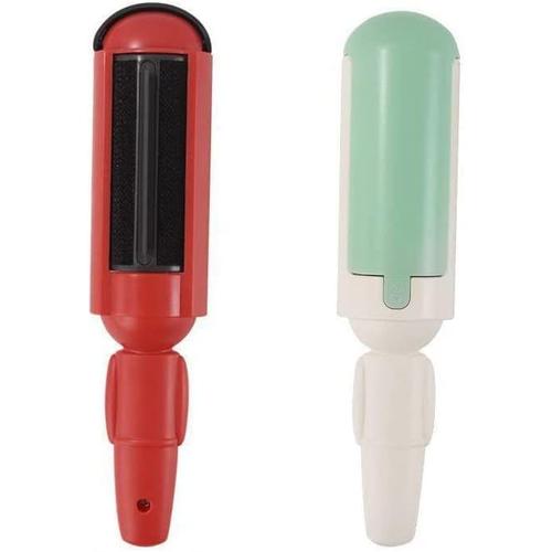Brosse Adhesif pour Animaux Domestiques Brosse Anti Poils Animaux Chat  Chien Rouleau Anti Poil Chat,Rouleau Anti Peluches pour Poils d'animaux et  Nettoyer Laine Lits Pulls(Blanc+Rouge)