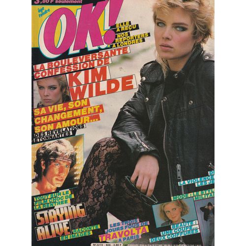 Kim Wilde 2p/ Bruna Giraldi 1p/ Articles Photos Karen Cheryl , David Hallyday , Francis Cabrel , Marie Josee Nythassent , Michel Sardou , Daniel Guichard , Philippe Lavil 404