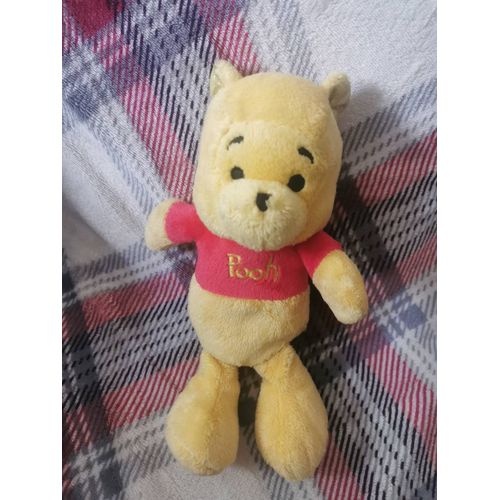 Doudou Peluche Winnie L'ourson Brodé Pooh Oreilles Brillantes Disney