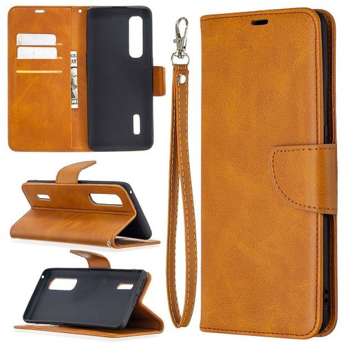 Saturcase Coque Pour Oppo Find X2 Pro, Luxe Pu Cuir Magnétique Flip Portefeuille Support Porte-Carte Protecteur Housse Étui Avec Dragonne Pour Oppo Find X2 Pro (Jaune)