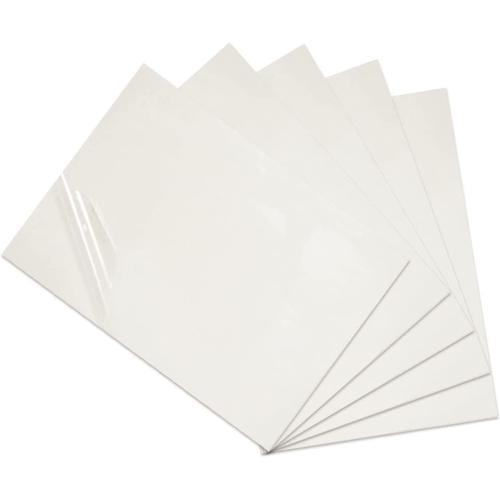 Papiers vinyle autocollants pour imprimantes Laser - Blanc ou Transparent