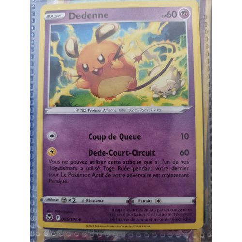 Peu Commune - Pokemon - Tempête Argentée - Dedenne 85/195