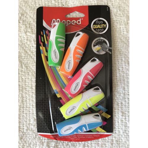 Lot De 5 Surligneurs Fluos Pocket Maped