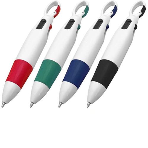 Lot de 4 stylos à bille multicolores 4 en 1 , stylos à bille rétractables,  stylos à encre de couleur tout-en-un, fournitures de papeterie de bureau,  d'école