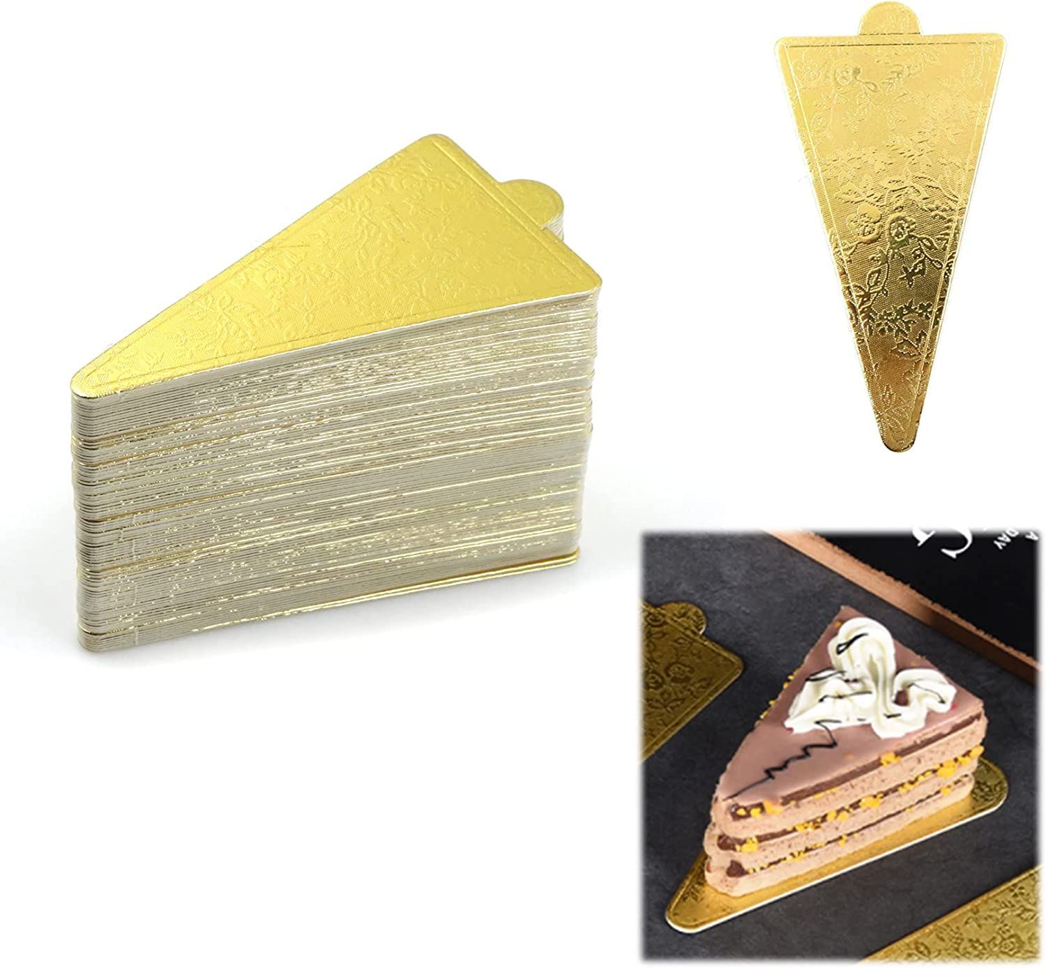 Mini planches à gâteaux en mousse à base de carton doré ou argenté