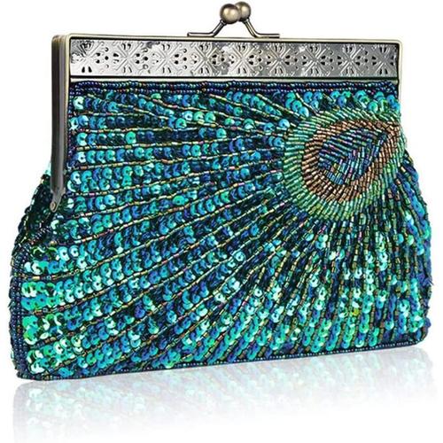 Pochette turquoise pour mariage sale