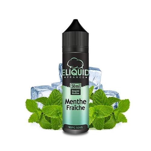 E-liquide Menthe Fraîche 0mg 50ml + 2 boosters - Eliquid France