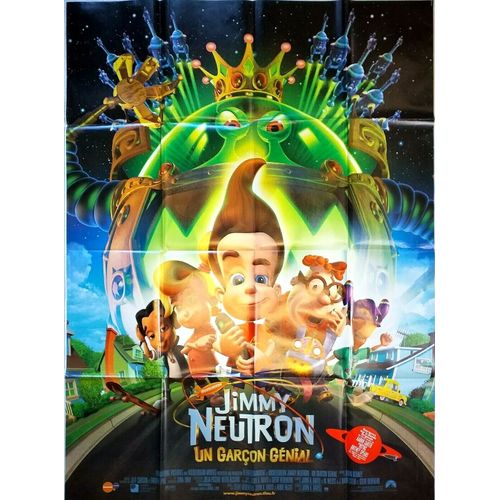 Jimmy Neutron, Un Garçon Génial - Affiche Originale De Cinéma - Format 120x160 Cm - Un Film De John A. Davis Avec Les Voix De Debi Derryberry, Megan Cavanagh, Mark Decarlo, Jeffrey Garcia - Année 2001