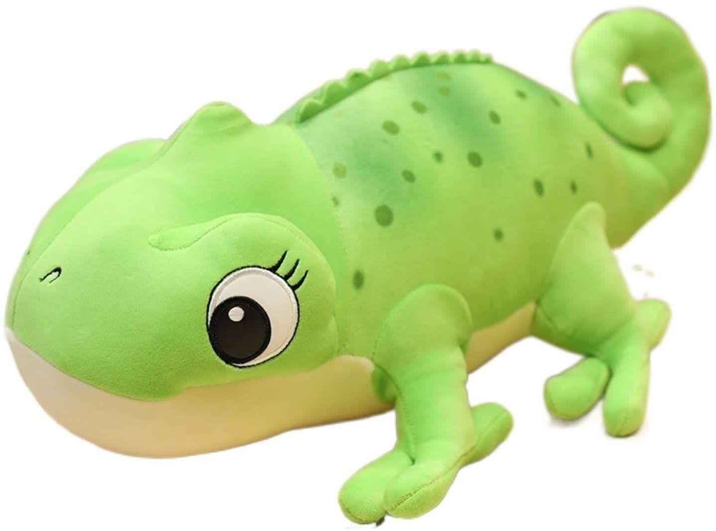Joli jouet en peluche caméléon simulé Poupée animal lézard de