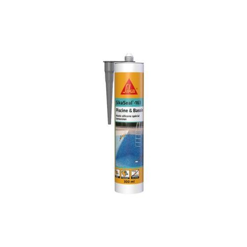 Mastic silicone SIKA Sikaseal - 163 Piscine & Bassin - Gris - 300ml