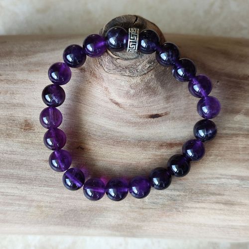 Bracelet Pierres Naturelles - Améthyste - Fabriqué En France