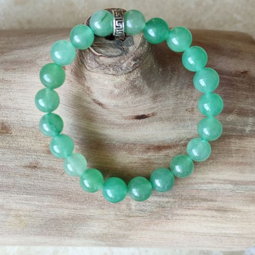 Bracelet Pierres Naturelles - Aventurine Verte - Fabriqué En France